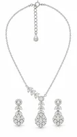 Celestial Leaf Cascade Necklace & Earring Set
