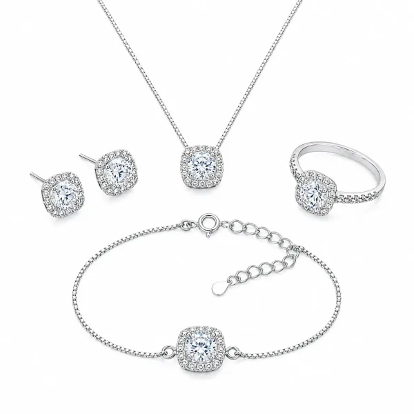 Crystal Luxe Square Jewellery Set