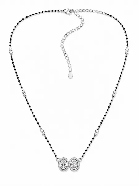 Twin Oval 925 Sterling Silver Mangalsutra