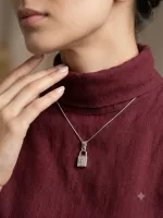Vintage Engraved Padlock Pendant