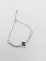 Green Lucent Cluster Bracelet