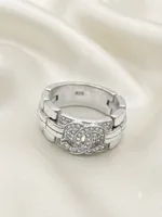Silver Clasp Ring