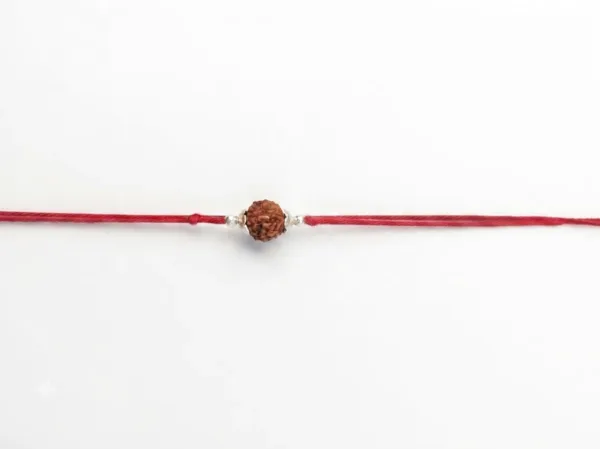 SILVO Rudraksha Sterling Silver Rakhi
