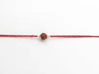 SILVO Rudraksha Sterling Silver Rakhi