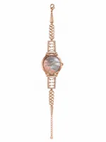 Rose Gold Floral Elegance Watch
