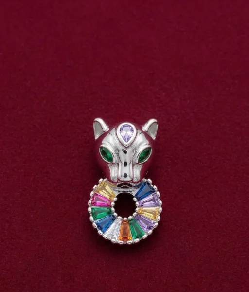 Royal Panther Multi-Gemstone Statement Brooch & Lapel Pin
