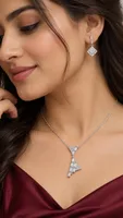 Silver Geometric Elegance set
