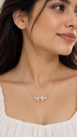 Silver Butterfly Crystal pendant chain