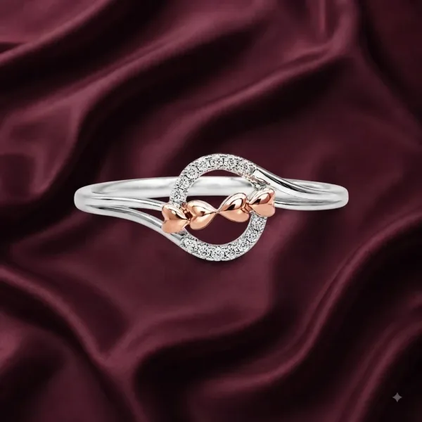 Rosé Bow Halo Ring