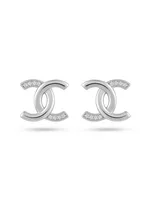 Interlocking Curve Stud Earrings