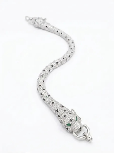 Panther CZ Silver Bracelet