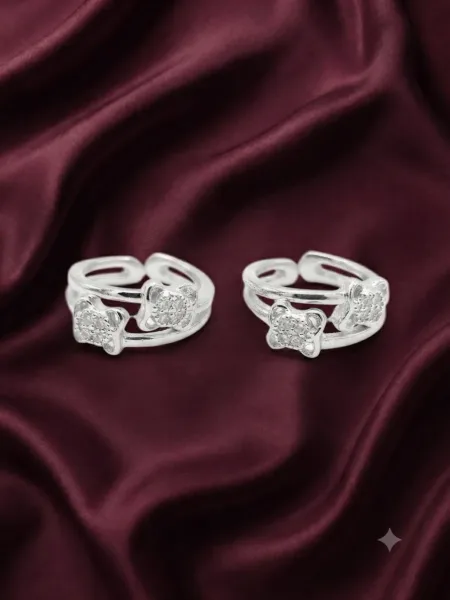 Twin Butterfly Toe Rings