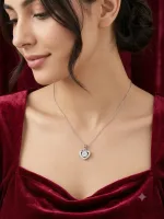 Floating Diamond Halo Heart Pendant
