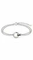Interlocking Double-Layer Circle Bracelet