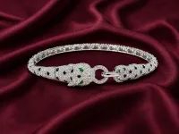 Panther CZ Silver Bracelet