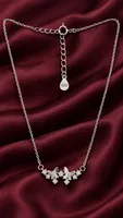 Silver Butterfly Crystal pendant chain
