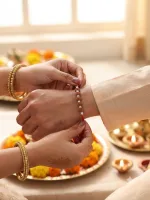 Divine Rudraksha Silver Bead Rakhi