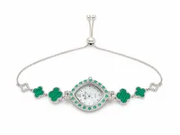 Green Clover Crystal Watch