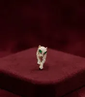 Diamond Panther / Leopard Collar Brooch (Men’s Lapel & Collar Pin)