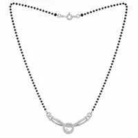Radiant Circle Curve 925 Sterling Silver Mangalsutra