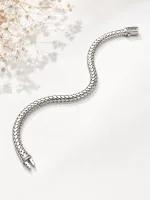 Silver Snake-Style Mesh Men’s Bracelet