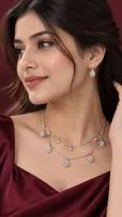 Double-Layer Teardrop CZ Necklace Set