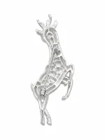 Crystal Deer Statement Brooch