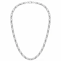 Twisted Facet Silver Chain
