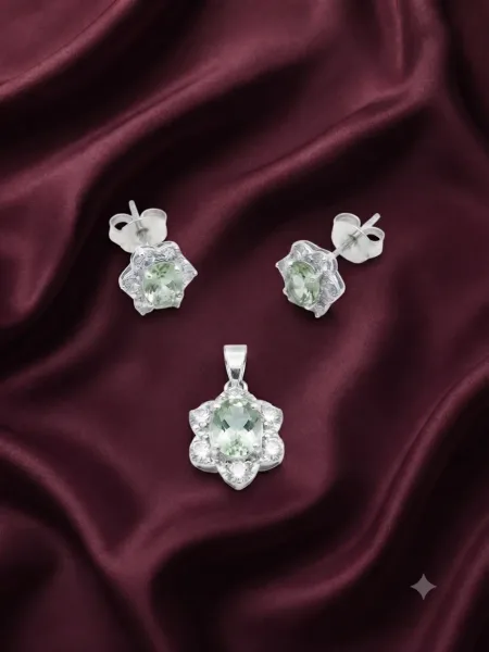 SILVO Verdant Bloom Pendant Set