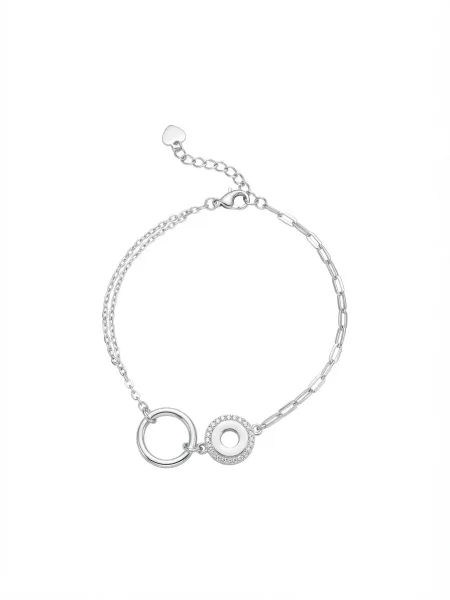 Celestial Loop Silver Bracelet