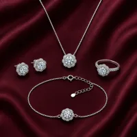 Floral Sparkle Crystal Jewellery Set