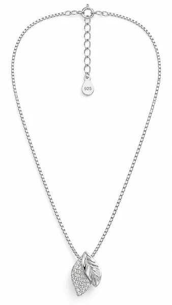 Silver Elegant Leaf Pendant chain