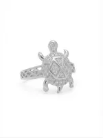 Silver Mosaic Turtle Ring
