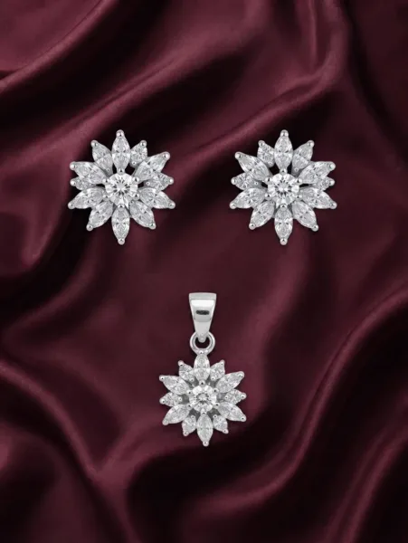 Celestial Bloom Jewellery Set  with pendant and Ring