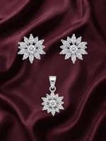 Celestial Bloom Jewellery Set  with pendant and Ring