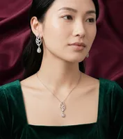 The Laurel Drop Collection with pandet and earings