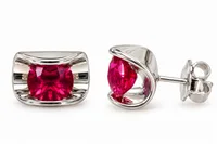 Ruby Radiance Stud Earrings
