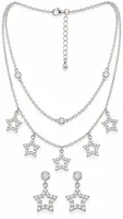 Silver Star Charm Double Layer Pendant Chain