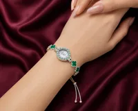 Green Clover Crystal Watch