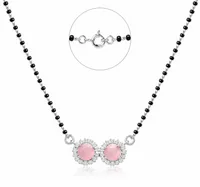 Blush Twin Halo 925 Sterling Silver Mangalsutra