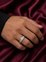 Classic Silver Textured Band Ring