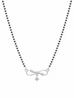 Graceful Bow Charm 925 Sterling Silver Mangalsutra