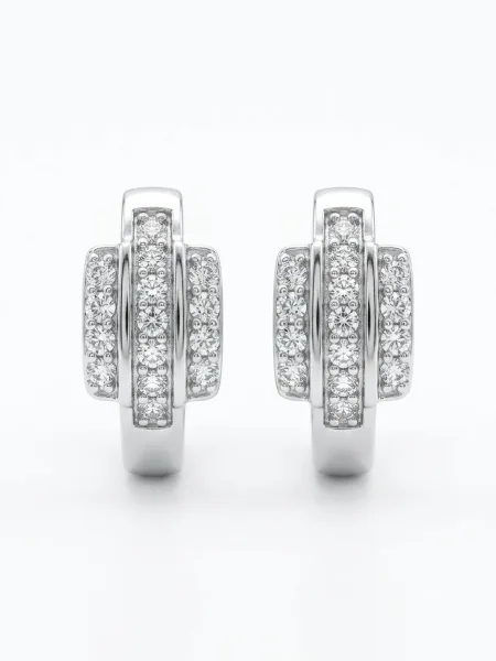 Radiant Trinity Hoop Earrings