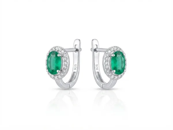 Emerald Majesty Hoops