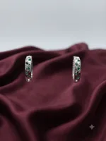​Green Gemstone Huggie Earrings