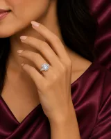 Regal Emerald-Cut Halo Ring