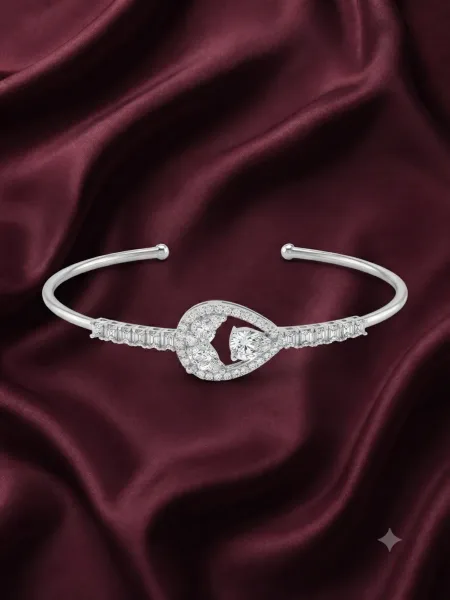 Celeste Twin Teardrop Cuff Bangle