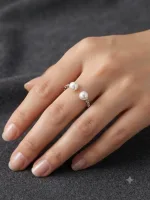 Pearl Link Open Ring
