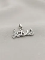 Script "Love" Pave Pendant