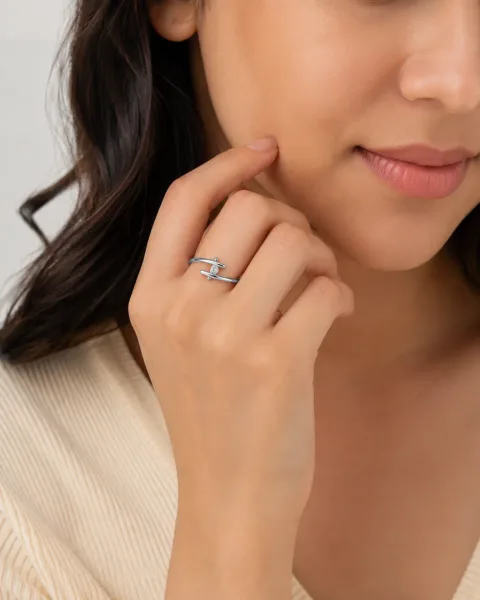 Sterling Silver Elegant Open Wrap Ring